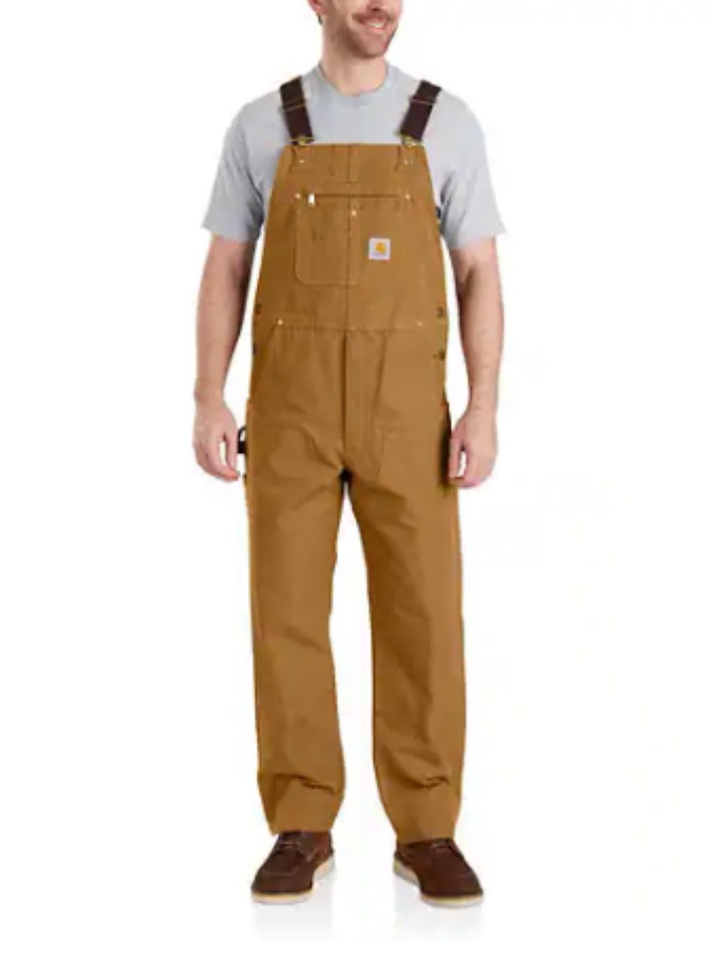 Carhartt ICONIC R01 DUCK BIB OVERALL NWOT Men’s Brown Tan 36 x 30 Relaxed